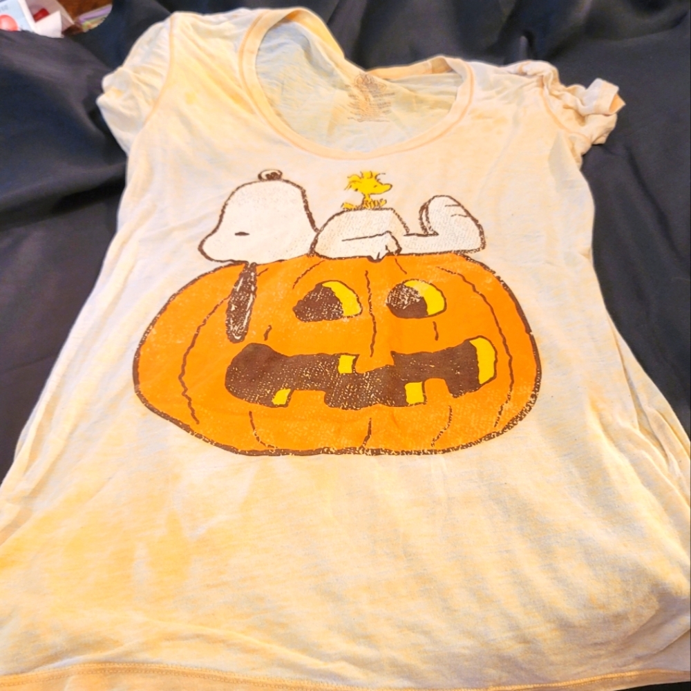 SNOOPY & Pumpkin Tee size XL - Picture 1 of 3